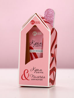 Подарочный набор, крем для рук увлажняющий 30 г и пилка для ногтей, Чистое счастье