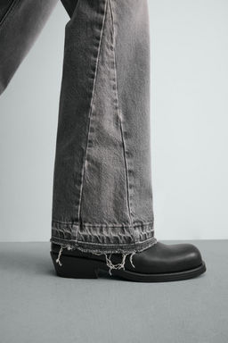 JEANS FLARE FIT ROTOS / Gris - Zara фото 22