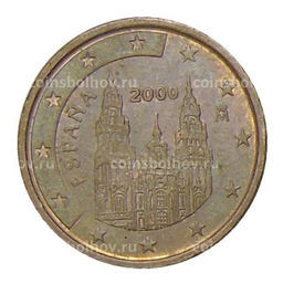 Монета 2 евроцента 2000 года Испания