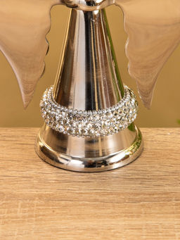 Подсвечник Крылья, с кристаллами, 11?6.5?16 см, алюминий