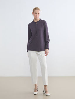 Ba?lamal? Yaka Puantiyeli Bluz