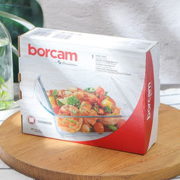 Форма для запекания Paabahe Borcam, 1.04 л, 20.916.5 см, прямоугольная, жаропрочное стекло, прозрачная