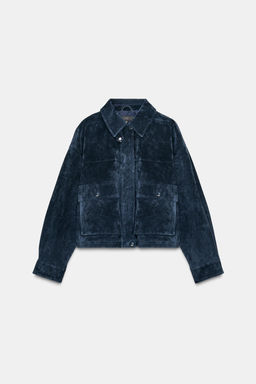 100% LEATHER BOMBER JACKET - Zara фото 19