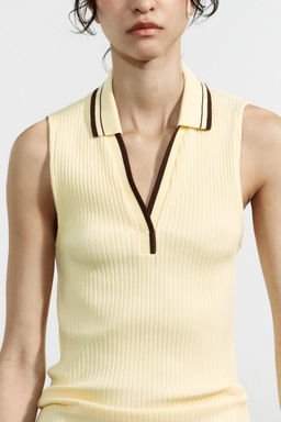 RIBBED POLO SHIRT - Zara фото 6