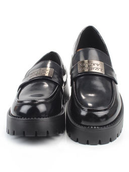 03-S77-49 BLACK Лоферы женские (натуральная кожа)