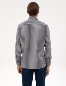 Gri Regular Fit _izgili Uzun Kollu G_mlek - Pierre cardin фото 5