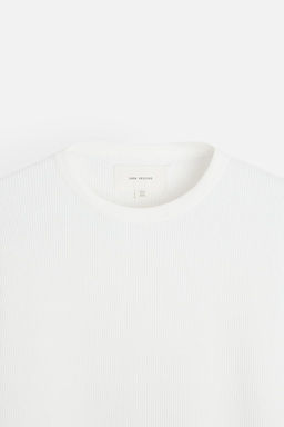 T-SHIRT IN CHECK TEXTURE - Zara фото 16