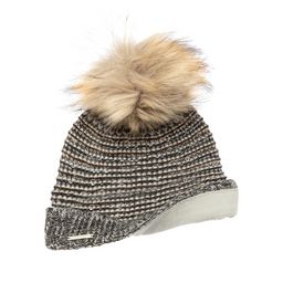 Шапка SEEBERGER арт. 18242-1 POMPOM BEANIE (темно-серый)