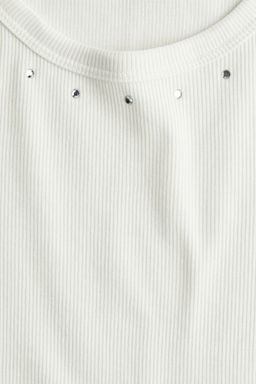 Top de algod?n con detalles decorativos - H&m фото 5