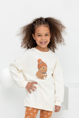 КР 302186/молочный джемпер для дев