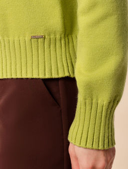 VILATTE / Укороченный джемпер из пряжи с кашемиром  фото 3