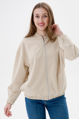 Бомбер из коттон фита песочный макси - Амадэль фото 12