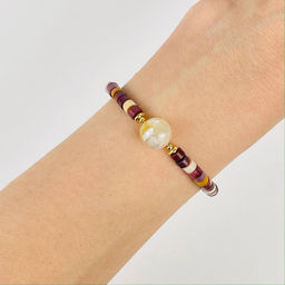 Браслет из Яшмы (Мукаит) и Агата 16,5 см +