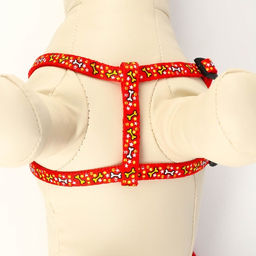 Комплект Звёздные косточки, поводок 120 х 1 см, ОГ 23-35 см, красный - Пижон фото 5