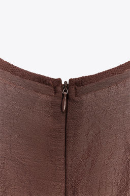 PLEATED WAIST KNIT DRESS WITH MATCHING DETAIL - Zara фото 7