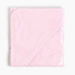 Цена за 2 шт. Полотенце-уголок махровый Крошка Я 85х85 см, цвет нежно-розовый, 100% хлопок, 320 г/м2  фото 5