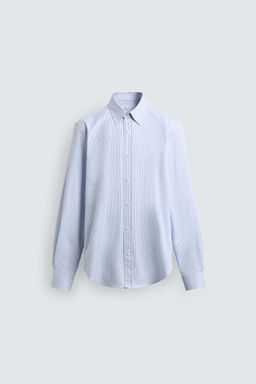 CAMISA REGULAR FIT ALGOD?N / Rayas - Zara фото 7
