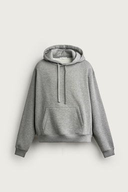 SUDADERA RELAXED FIT CAPUCHA B?SICA / Gris vigor? - Zara фото 6