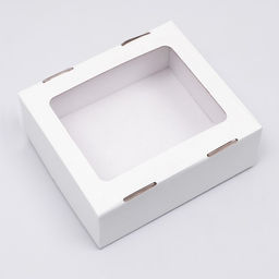 Цена за 5 шт. Коробка сборная, крышка-дно белая с окном 21х18х8 см - Simaland фото 3