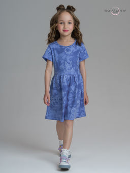 Платье Лето зайцы варенка синий - Sovalina фото 21