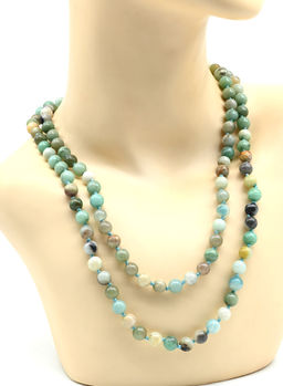 Бусы длинные из амазонита шарик 8мм