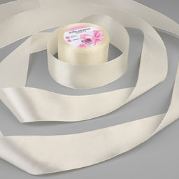 Лента атласная, 50 мм, 23±1 м, нежно-бежевая