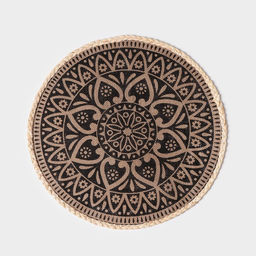 Цена за 12 шт. Салфетка сервировочная Доляна Милли, d=38 см, цвет чёрный