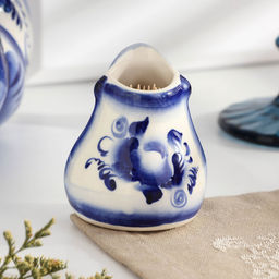 Подставка для зубочисток Ёж, фарфор гжель - Simaland фото 3