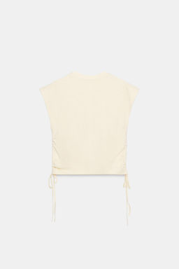 CAMISETA R?STICA FRUNCES / Mantequilla - Zara фото 8