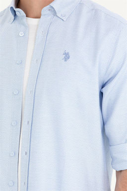 U. S. Polo Assn Мужская голубая рубашка с длинным рукавом - U.s. polo assn фото 14