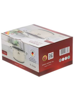 Кастрюля 2,6л из нержавеющей стали со стекл. крышкой 18х10,5см (R-206в) /Rashel/  фото 5