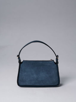 Сумка замшевая на плечо Deboro 30790 синяя волна