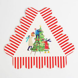 Цена за 5 шт. Коробка для кондитерских изделий новогодняя с пластиковой крышкой Friends, 18×18×4 см