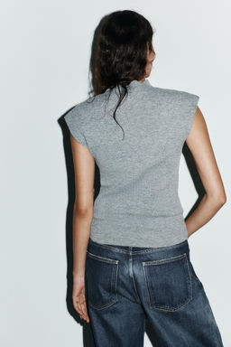 JEWEL EMBELLISHED RELIEF FLORAL TOP - Zara фото 3