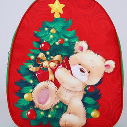 Рюкзак детский Медвежонок с ёлкой, 30*25 см - NAZAMOK KIDS фото 2