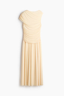 Vestido drapeado de malla