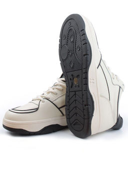 05-P90-1Z LT. BEIGE/BLACK Кроссовки женские зимние (натуральная и искусственная кожа, шерсть)