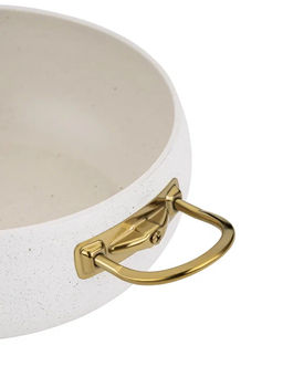 Кастрюля с крышкой стеклянной 20х9 см (2,7 л) с АПП, цв. айвори, арт. 3000-IVR-20 - D.L.K. фото 2