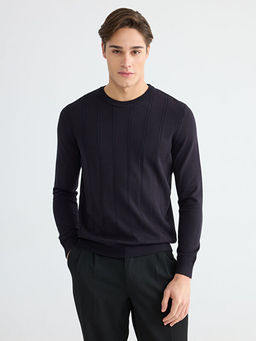 Standart Kal?p Triko Erkek Dokulu Kazak