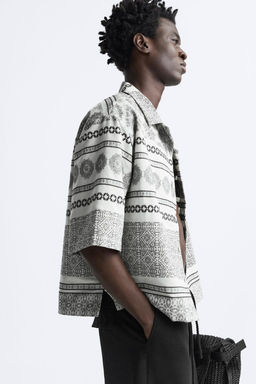 GEOMETRIK JACQUARD INCE CEKET - Zara фото 6