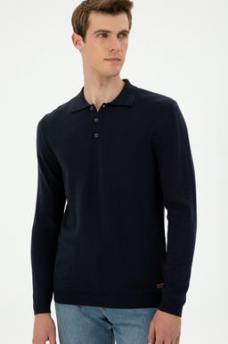 Erkek Lacivert Basic Kazak