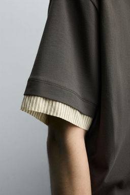 CONTRAST SLEEVE T-SHIRT - Zara фото 6