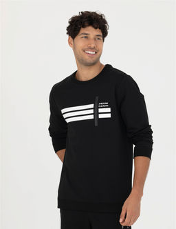Siyah Regular Fit Sweatshirt