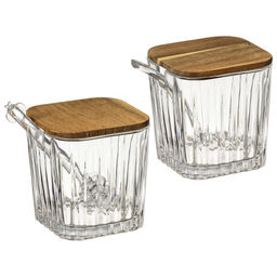 НАБОР БАНОК NATURE ДЛЯ МЕДА/САХАРА С ПАЛОЧКОЙ/ЛОЖКОЙ 300 МЛ/2 ШТ - Lefard фото 2