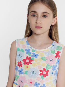 Платье для девочек молочное с цветами - Mark formelle фото 4