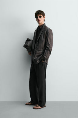 BLAZER PIEL LIMITED EDITION / Marr?n - Zara фото 4