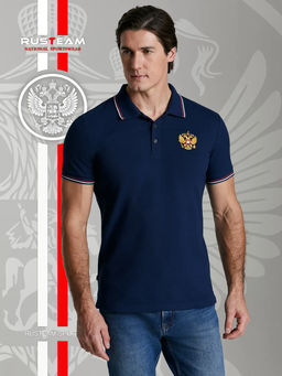 Поло мужское RUSSIA 65M-RR-1497 RED-N-ROCKS