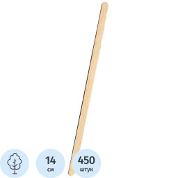 Размешиватель одноразовый для кофе/чая, деревянный 14 см 450шт/уп.