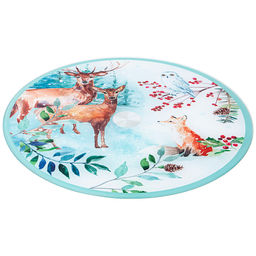 ТОРТОВНИЦА ВРАЩАЮЩАЯСЯ ЗИМНЯЯ СКАЗКА ДИАМЕТР=32 СМ.ВЫСОТА=3 СМ