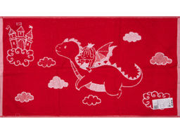 6с103.412ж1 Сказочный полет (красный6) Полотенце махровое 50х90см